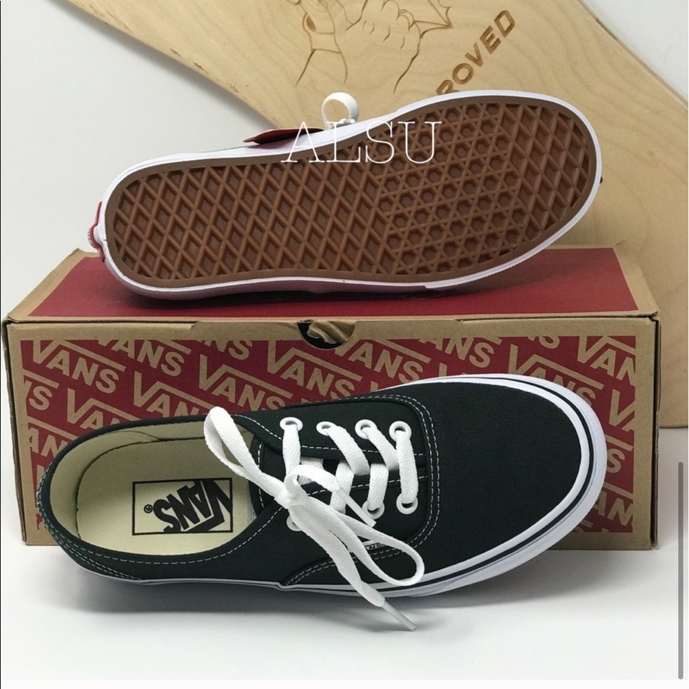 VANS Authentic Scarab Dark Green White W - Picture 6 of 7
